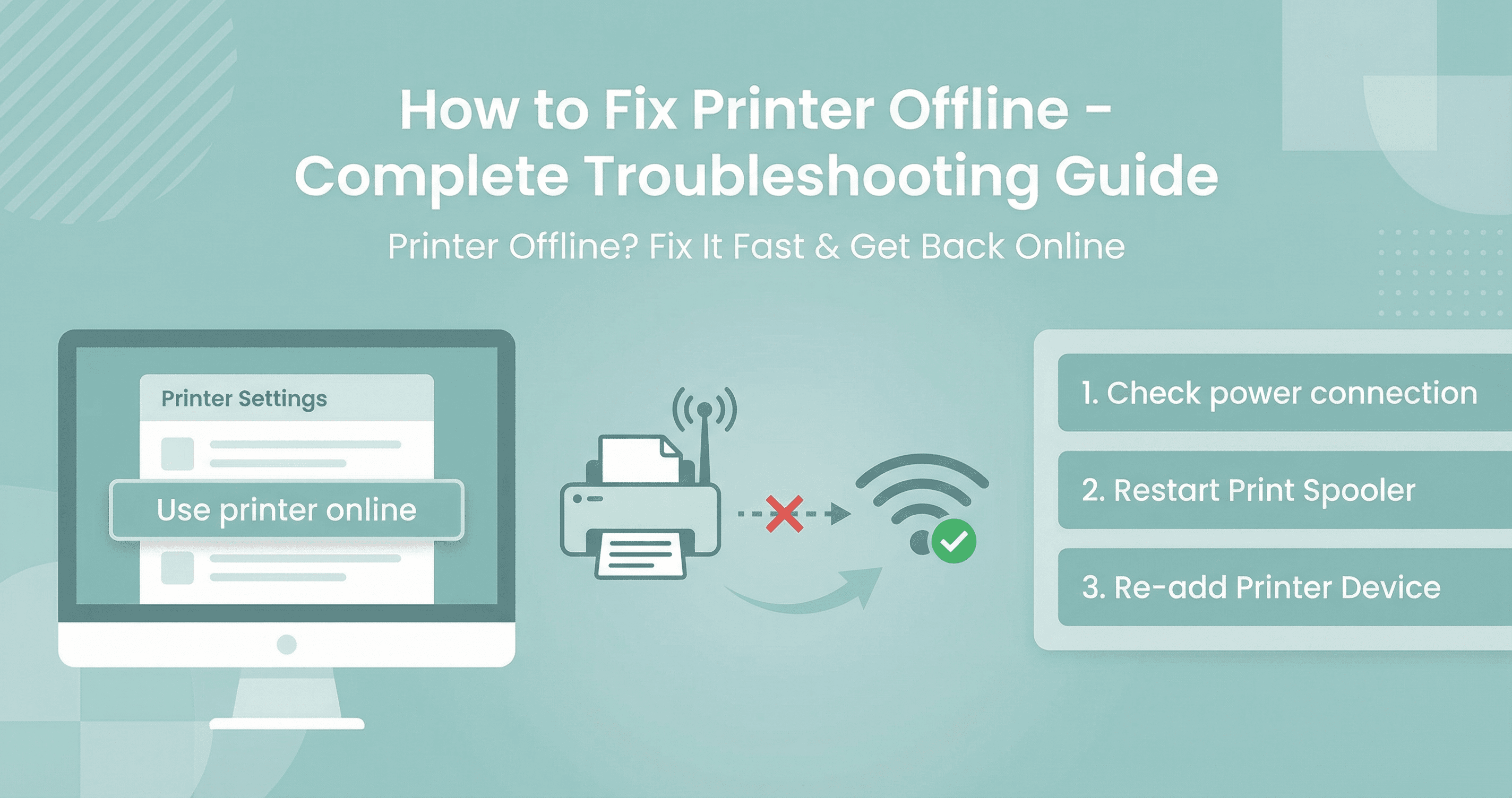 Banner: How to Fix Printer Offline